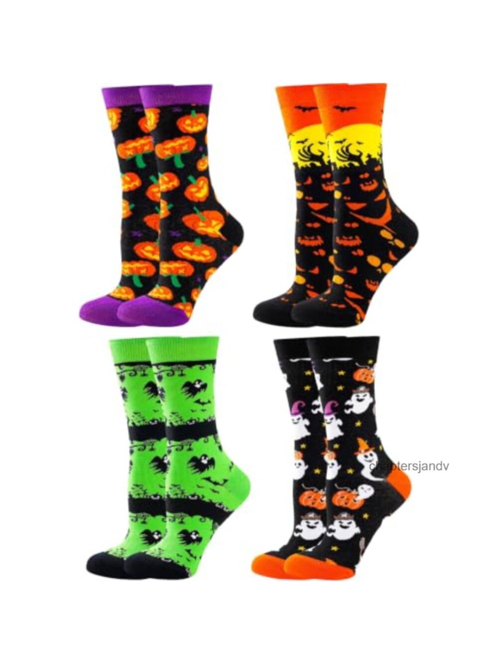 Halloween Crew Socks Cotton Blend Women Fit 5-8 Novelty Holiday